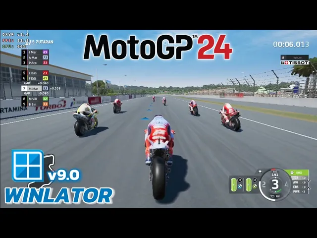 Winlator v9 (Afei) - Gameplay Moto GP 24 (Windows) On Android