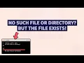 No Such File or Directory But the File Exists SOLUTION