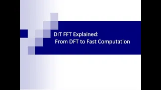 DIT FFT explained