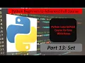 Set Method in Python Python Full Tutorials in Hindi Beginners to Advanced Part 13