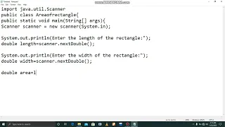 How to print The Area of the Rectangle in Java by Herbert Solver