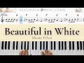 Download Lagu Beautiful in White - Shane Filan | Piano Tutorial (EASY) | WITH Music Sheet | JCMS