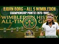 Bjorn Borg All 5 Wimbledon Championship Points 1976 1980