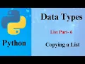 List Data Type in Python Part - 6 Copying a List in Python ENG Prof Antony Vijay