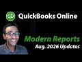 QuickBooks Modern Reports Update Aug 2026