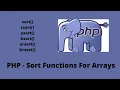 PHP - Sort Functions For Arrays