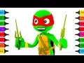 How to Draw Teenage Mutant Ninja Turtles TMNT Coloring Pages for Children Art Colors for Kids