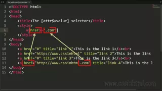 CSS attr value selector