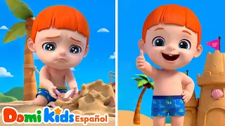 🏰 ¡El Bebé Está Triste! 😢 Se Cayó su Castillo de Arena | Canción Infantil | Domi Kids en Español