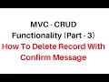 mvc crud operation delete the record with confirm javascript