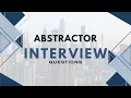 Clinical Registry Support Interview Questions for Abstractor
