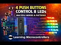 PIC16F877A Binary Output Using 8 LEDs PORTB Button Controlled Patterns MikroC Tutorial