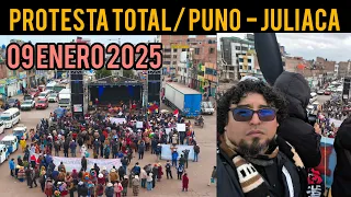 ÚLTIMO MINUTO: PROTESTA CONTRA LA DIKTADURA EN JULIACA - PUNO / 09 ENERO