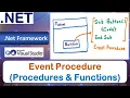 Event Procedure Button Click Mouse Move Form Load Procedures Functions VB Net