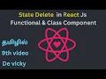 delete items using state in react js react basics De vicky Tamil