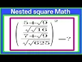 Nested square radical Olympiad Math problem step by step explanations Can you solve it
