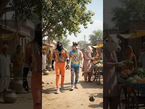 Munna Traps Red Bull’s Men and Saves the Vegetable Seller | #aividiotu #minimax #aigenerated
