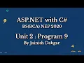 ASP NET U-2 Practical 9 Generate Invoice with Multi-Table Joins BCA Sem 4 By Jainish Dabgar