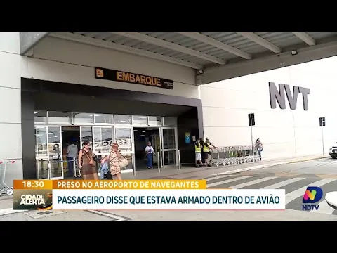 Cena de pânico: homem é preso por ameaçar passageiros no Aeroporto de Navegantes