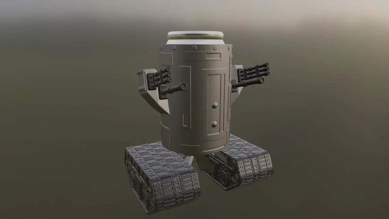 Tank Tread Cannon Beer Can Holder