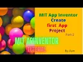 Mit App Inventor Create an Android Application - first project