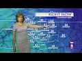 Scattered showers on Tuesday high 45