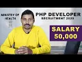 Job Opening for PHP Developer Ministry of Health Contract Jobs