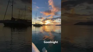 Sunset at secret beach in southern Japan #sunset #islandlife #boatlife