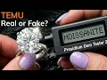 Testing Temu Moissanite Jewelry Real or Glass Diamonds vs CZ vs Moissanite Presidium Gem Tester II