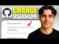 How To Change Github Username Tutorial 2026