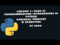 programmazione 1 introduzione a python Variabili booleane Funzione print operatori By Prof Enkk