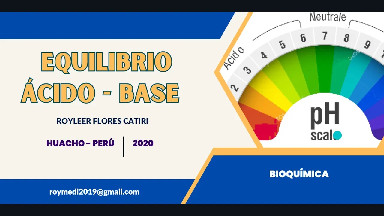 EQUILIBRIO ÁCIDO - BASE ( BIOQUÍMICA )