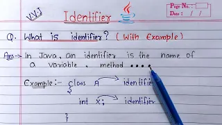 identifiers in java hindi Learn Coding