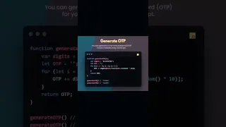 Generate OTP via JavaScript