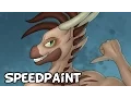 Stripes - SPEEDPAINT Male Anthro Dragon