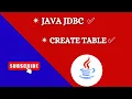 Java JDBC Java Database Connectivity JDBC Create Table in Java
