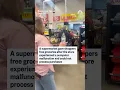 A supermarket gave shoppers free groceries after the store experienced a computer malfunction