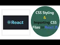 ClassName VS Class in React JS in Hindi CSS Styling Importing CSS Files in React JS Learn JS