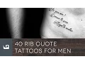 40 Rib Quote Tattoos For Men
