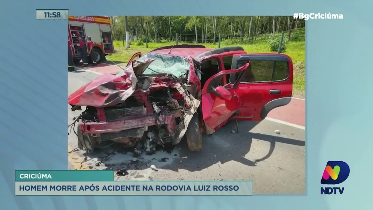Homem morre após acidente na rodovia Luiz Rosso em Criciúma