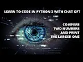 Learn Python with ChatGPT Compare Two Numbers and Print the Larger One