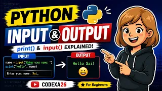 Python Input Output Tutorial print input in Python Python Course for Beginners python