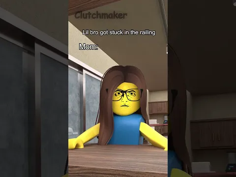 Lil bro got stuck in the railing 💀 #shorts #robloxanimation #roblox #fypp #memes