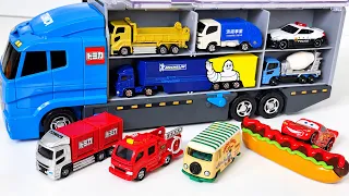 【ロングタイプあり】トミカ10台開封☆ミニカーをチェックして坂道で走行テストします!コンボイに収納 l Tomica Unboxing & Steep Hill Run Test + Convoy