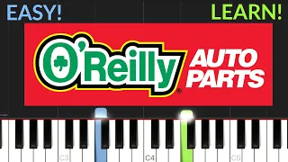 O Reilly Auto Parts Jingle EASY Piano Tutorial