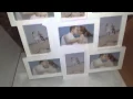 Adeco Decorative White Wood Love Wall Hanging Collage Picture Photo Frame