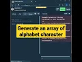 generate an array of alphabet character javascript tutorial