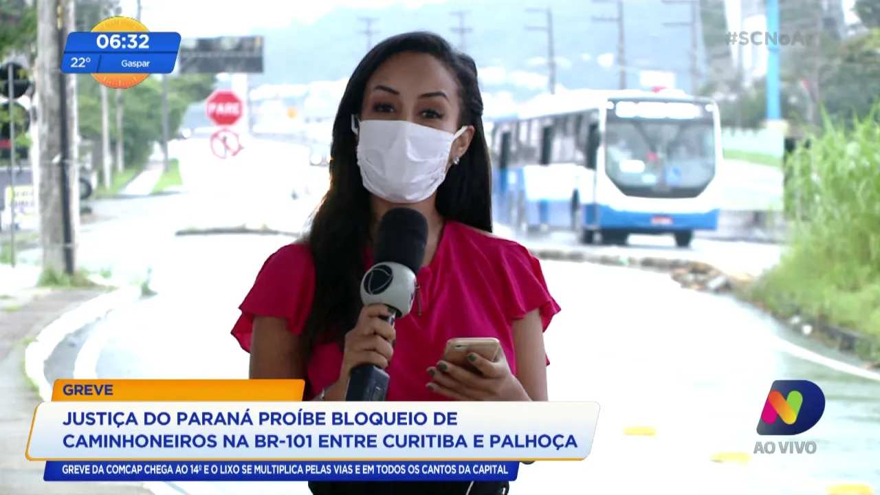 Justiça do Paraná proíbe bloqueio de caminhoneiros na BR-101 entre Curitiba e Palhoça