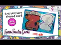 Shaped 2nd birt ay card with free SVG download