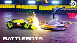 Hardest Blows in BattleBots History Hypershock vs Gigabyte BattleBots